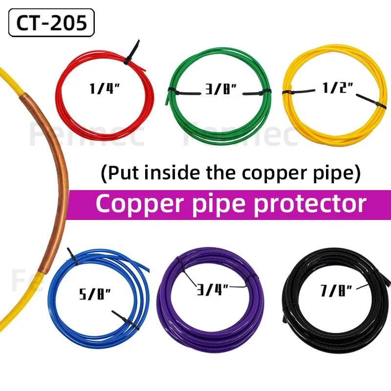 

Copper Pipe Protector 1/4"/3/8"/1/2"/5/8"/3/4''/7/8''Anti-Deformation Copper Pipe Protection CT-205 PE Plastic Pipe Bending Tool