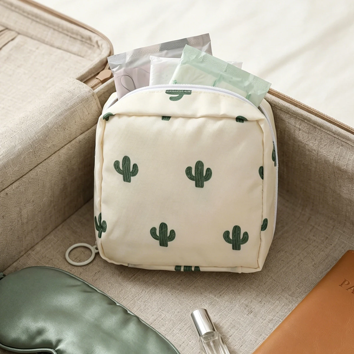 Women Girls Tampon Storage Bag Cosmetic Bag Organizer Bag Organizer Case Sanitary Pad Pouch Napkin Cosmetic Bags Tampon Holder
