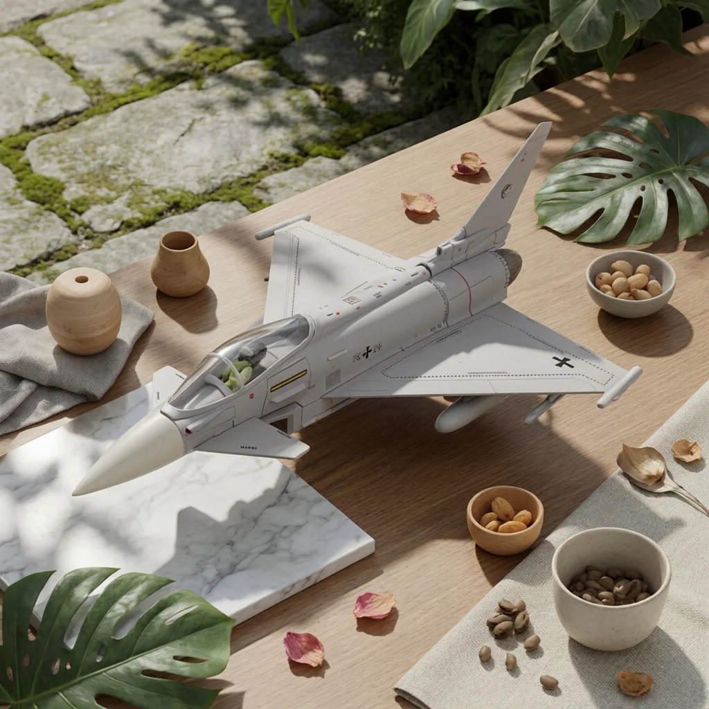 

Eurofighter Typhoon Model Fighter Jet Model with Stand Fighter Jet with Stand Aviation Toy High-Precision