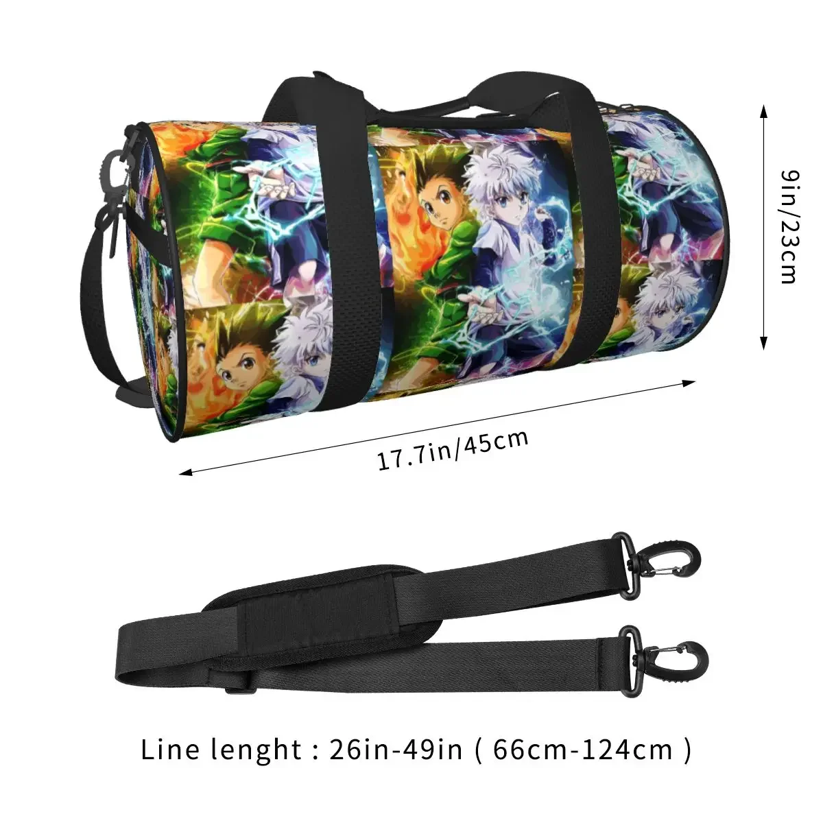 Anime Hunter X Hunter Large Duffle Gym Bag Multi-Functional Duffle Travel Bags Handbags Fitness bag