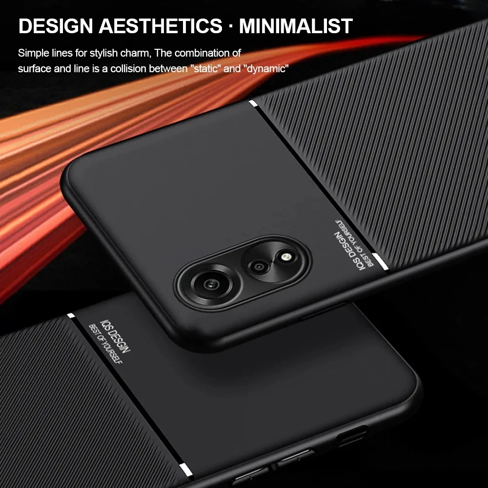 For OPPO A79 A78 A58 Case Protective Cover For OPPO A98 5G A57 A57S A94 A95 Built-in Car Magnetic Holder Phone Coque Fundas