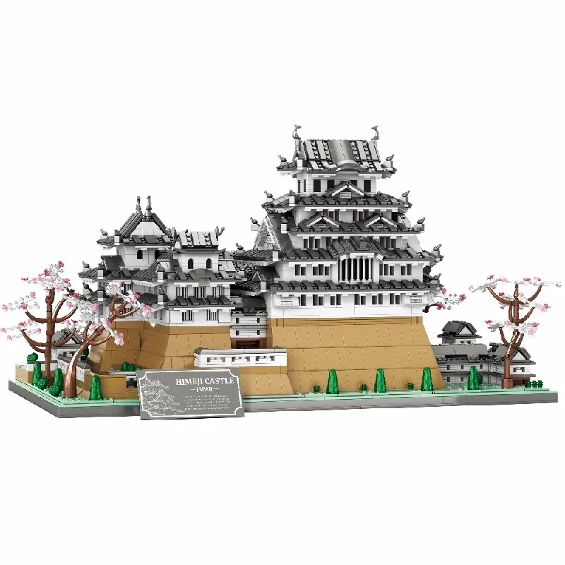 7105 Teile MOC Japan Himeji Schloss Bausteine Berühmtes Weltarchitektur-Modell-Set Sammler-Bausteine Spielzeug für Erwachsene und Kinder Geschenke