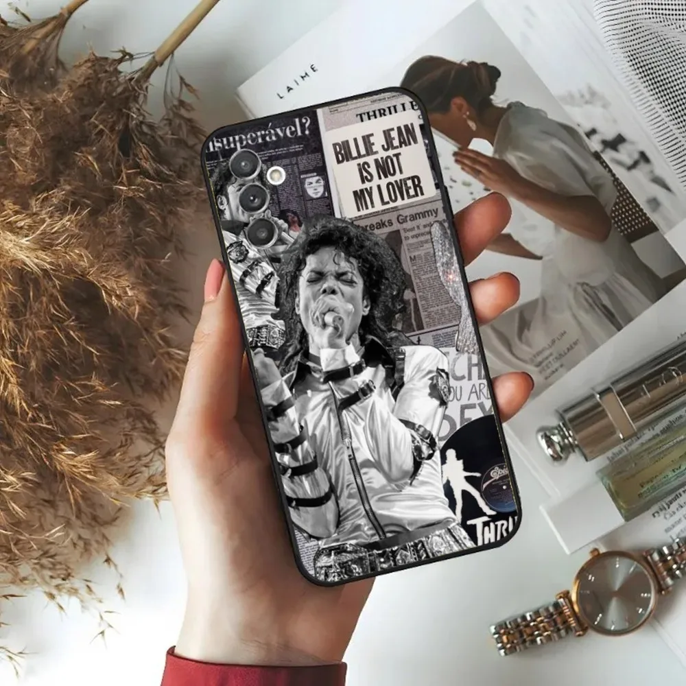 Singer Michael Jackson Phone Case For Samsung S24,23,22,30,21,10,9,Ultra,Plus,Lite,FE,5G Black Soft Case image 6