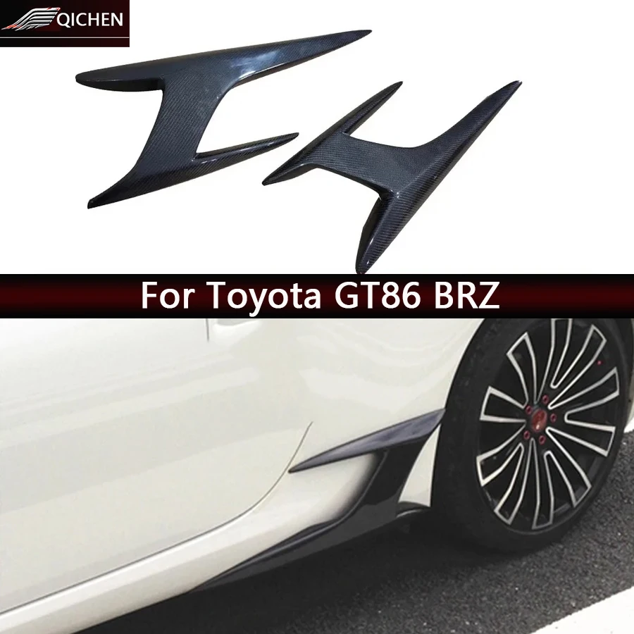 

For Toyota GT86 BRZ Carbon Fiber Set Auto Fender Side Air Vent Outlet Cover Trim Fit Side skirt wrap angle Upgrade body kit