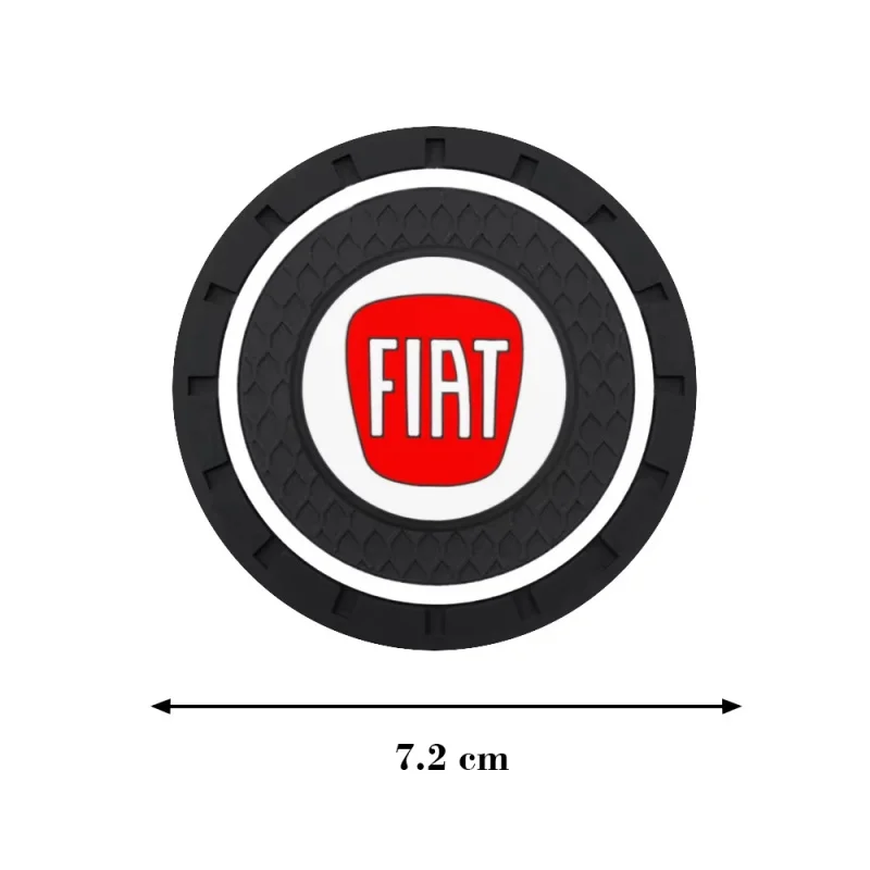 Car Fiat Badge Styling Silica Gel Water Coaster for Fiat 500 500C Tipo Grande Punto Ducato Bravo Palio Panda Anti-Scratch Pads