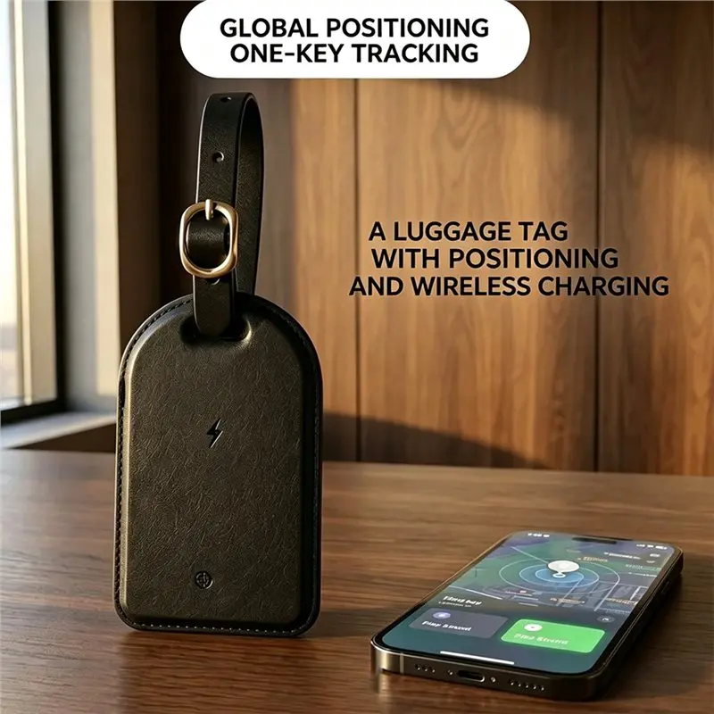Anti-Lost Wireless Charging Airtag Smart Suitcase Tracker Luggage Bag Tag Locator For Find My-AA80