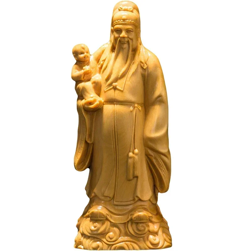 15 см фэн-шуй FU LU SHOU статуя трех богов деревянная статуя ремесла Бог талисман молится статуя домашний декор
