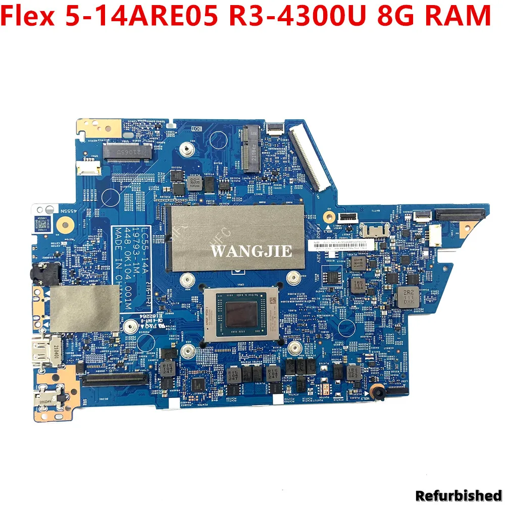 

Refurbished 19793-1M For Lenovo Ideapad Flex 5-14ARE05 Laptop Motherboard 81X2 CPU:R3-4300U RAM:8G 5B20S44389 448.0K104. 001M