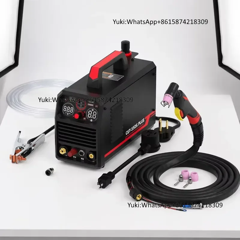 YEESTECH CUT-55DS PLUS 55Amp Non-Touch Pilot Arc Plasma Welding Cutter 2-in-1 Plate Grid Cutting Large Digital Display