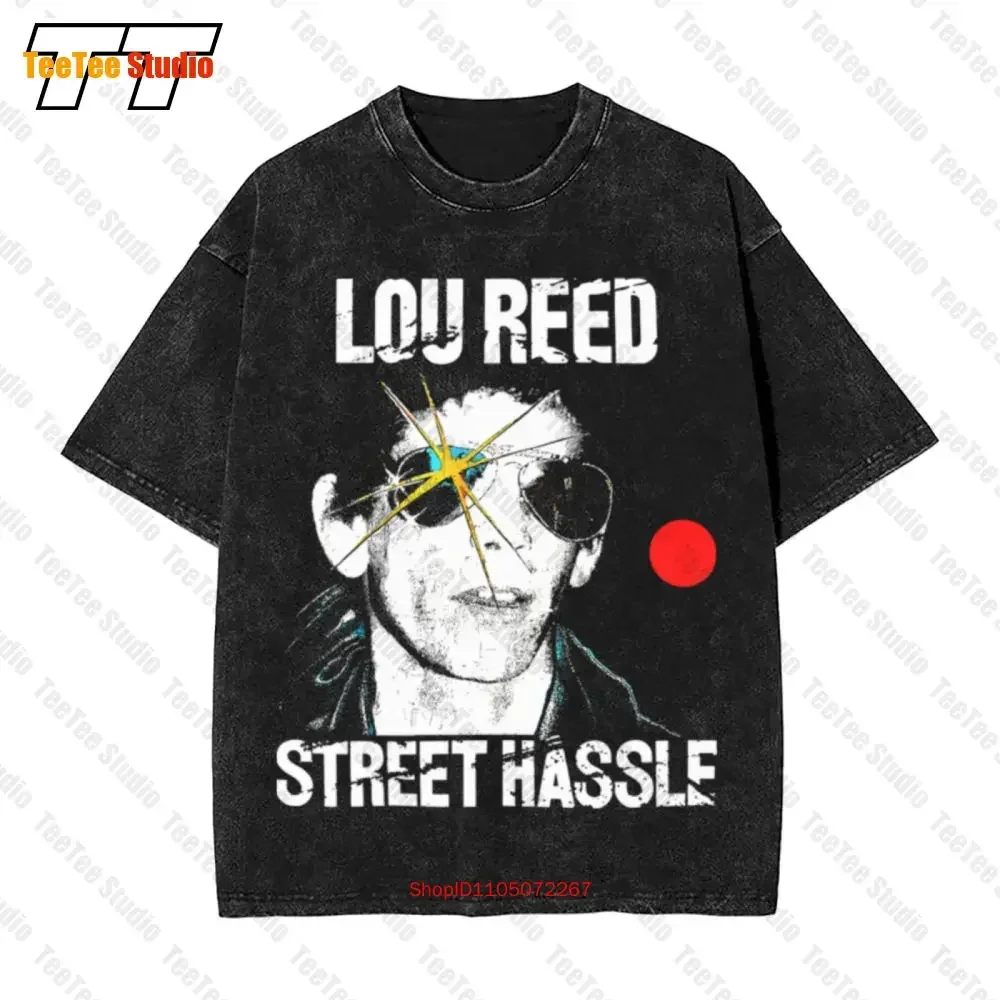 1970S Lou Reed Street Hassle Arista Records Front And Back Print Vintage Oversized T-Shirt 0035