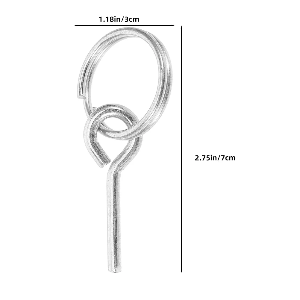 15 قطعة موصلات خيمة مجلفنة تصميم قضيب دبوس واحد عالمي متوافق مع متين ومستقر للتخييم والتنزه في الهواء الطلق #6