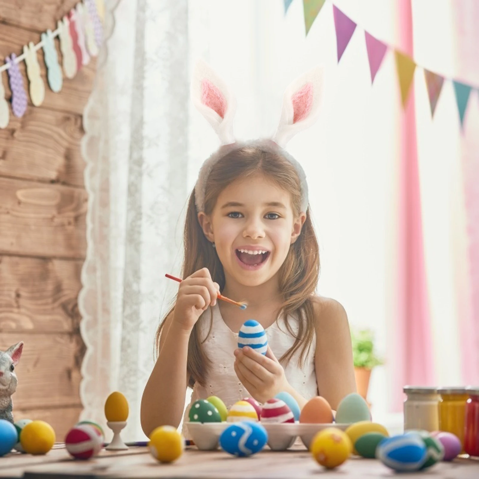 

Rabbit Ear Hair Accessories Felt Bunny Ears Child Party Favor DIY Supplies Easter Decor Multipurpose Premium Quality