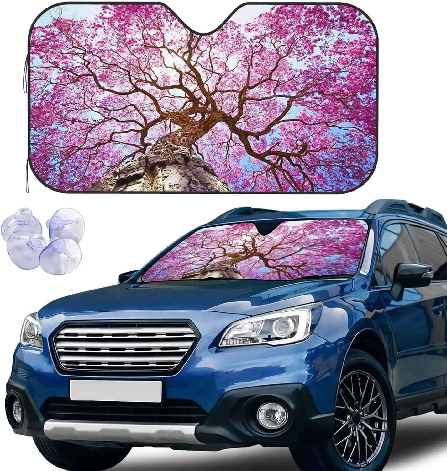 

Pink Tree Windshield Sun Shade for Window Shades Sun Shade Car Accessories Auto Car Sun Visor