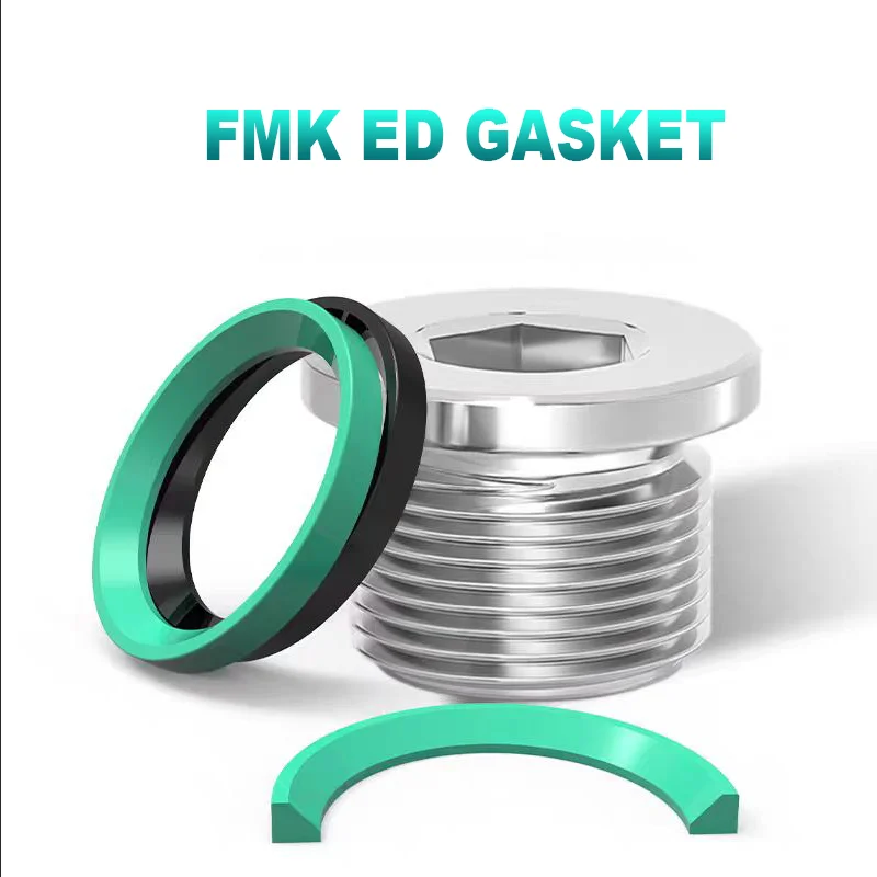 ID 6.5-56.5mm FMK ED Sealing Ring Solenoid Valve Diaphragm Fluororubber High Temperature Resistant Column End Pipe Joint Gasket