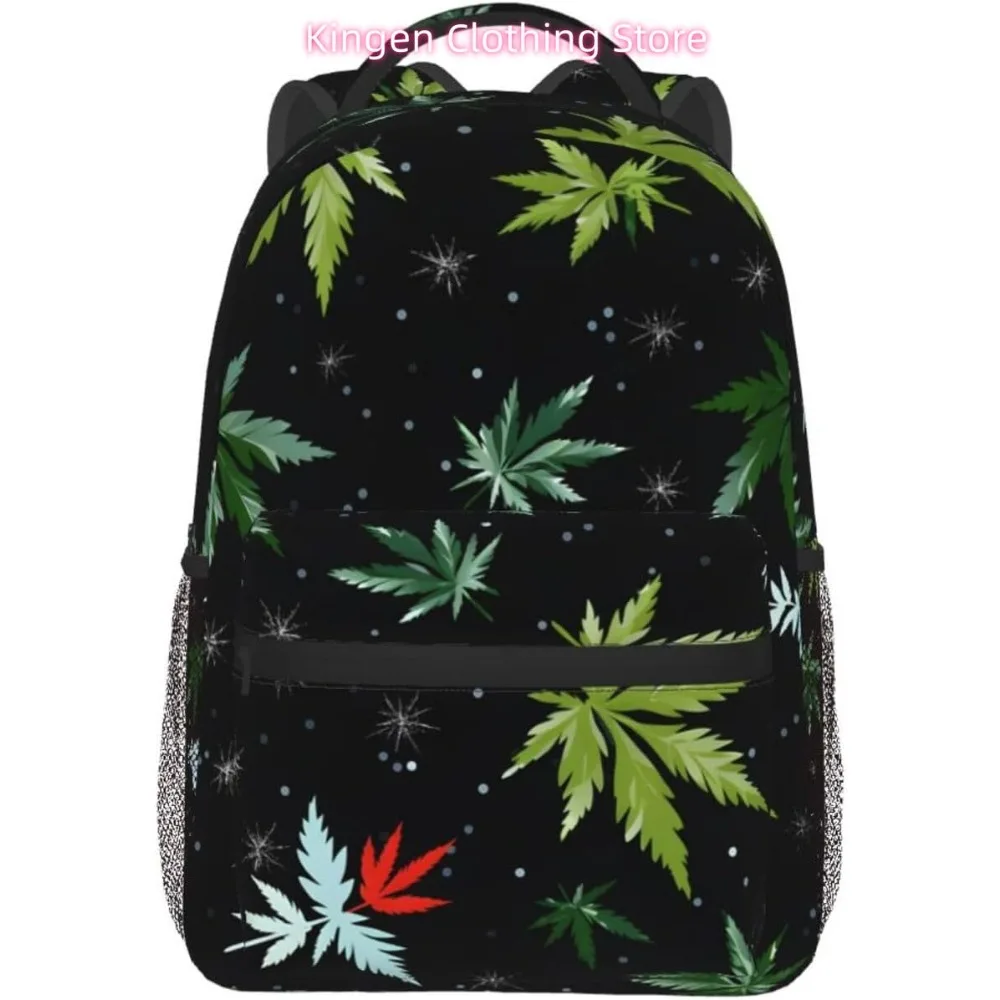 حقيبة كمبيوتر محمول للعودة إلى المدرسة، حقيبة ظهر كارتونية لطيفة على شكل أوراق شجر خفيفة الوزن للكمبيوتر المحمول خفيفة الوزن ومتعددة الأغراض للسفر كاجوال Daypack Uni