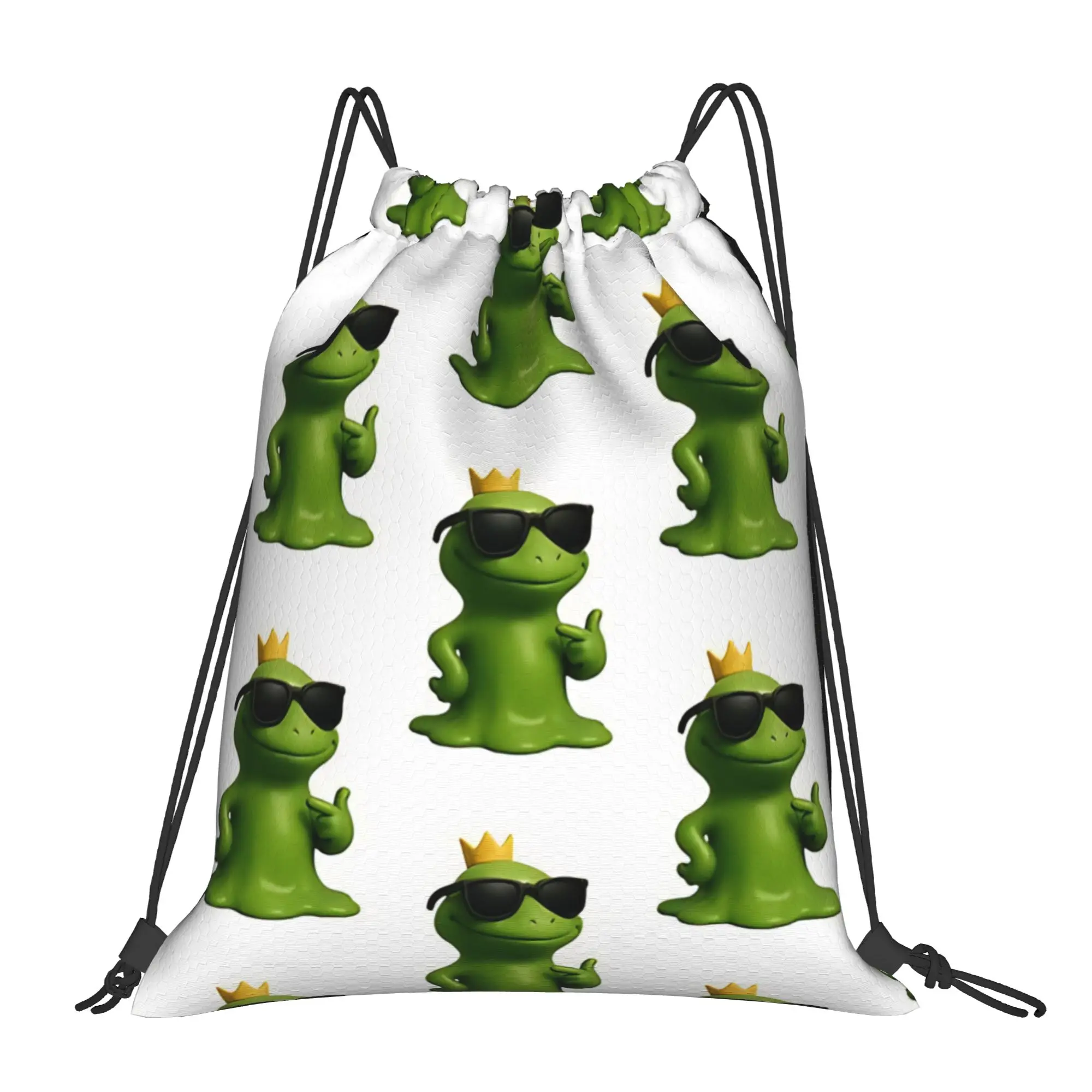 Lizard Lizard Meme  Portable Travel Riding Gym Drawstring Storage Sporty Backpacks