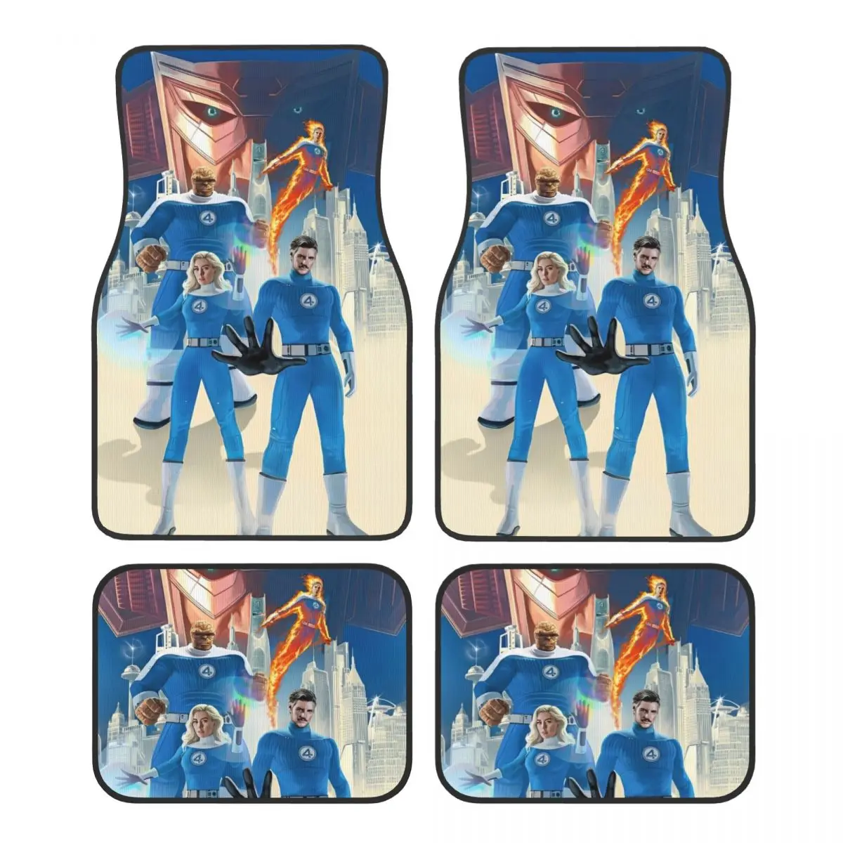 

The Fantastic Four: First Steps Floor Mats for Cars All-Weather Anti-Slip Floor Mats Liner Full Set Car Accessories