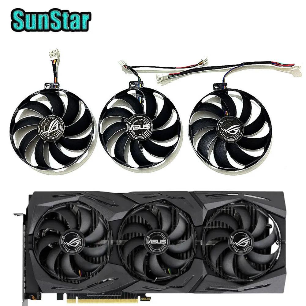 

New T129215SU FDC10H12S9-C ROG RTX 2070 88MM 7PIN Graphics Card Replacement Fan For ASUS ROG RTX 2070 2080Ti RTX 2060 Super GPU