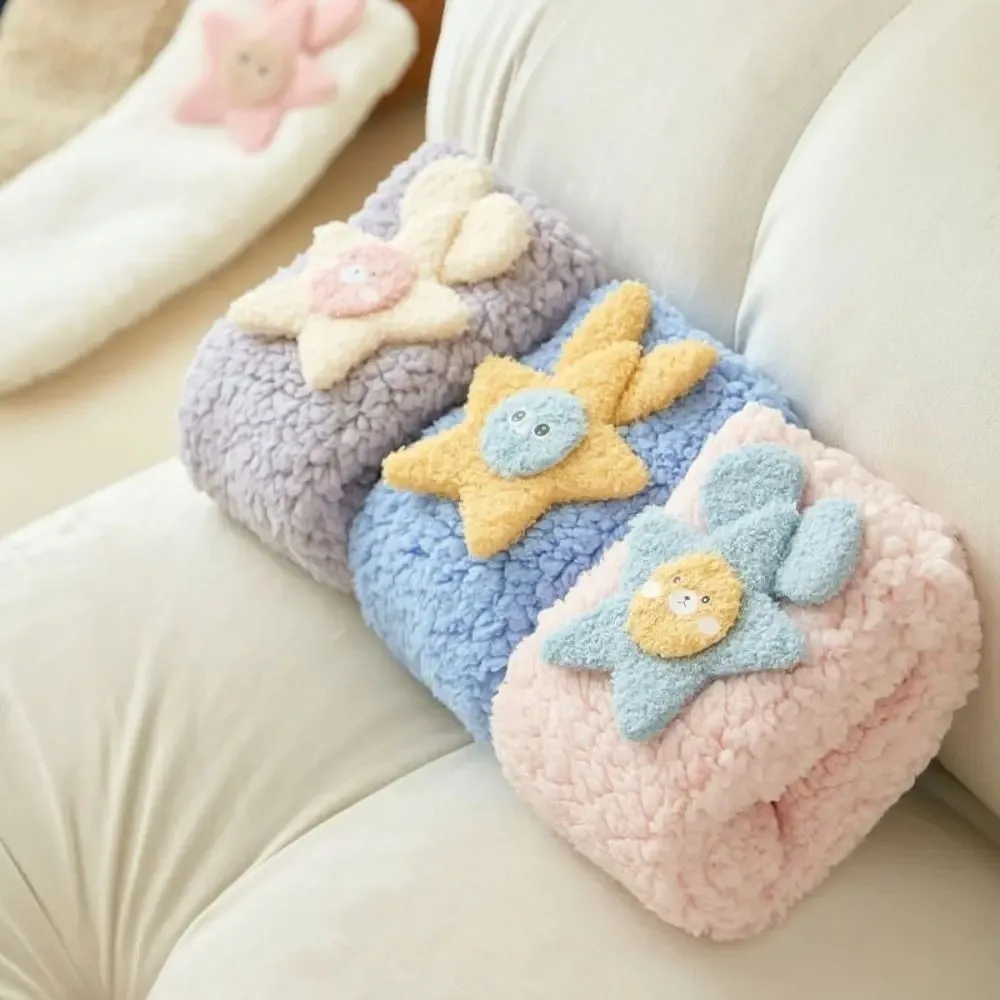 

Модные теплые носки-трубочки, мягкая текстура, носки до середины икры с мультяшным узором, утолщенные носки из кораллового флиса для женщин и девочек