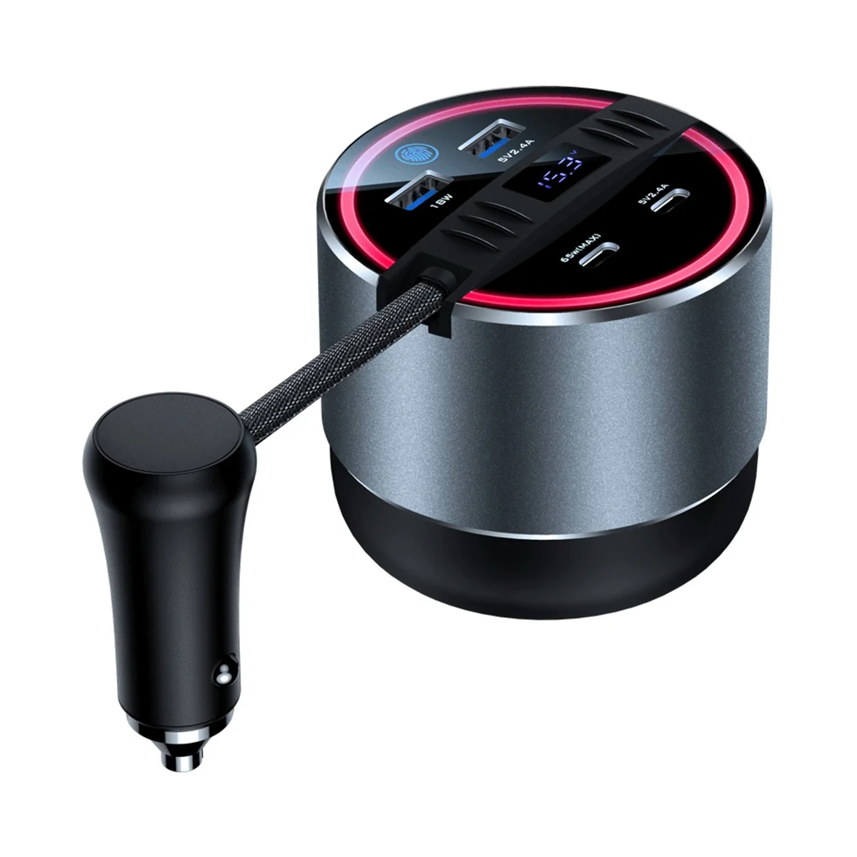 Car Water Cup Mobile Phone 65W Quick Intelligent Charger Four Ports Interior for Model 3 Model Y Accessories