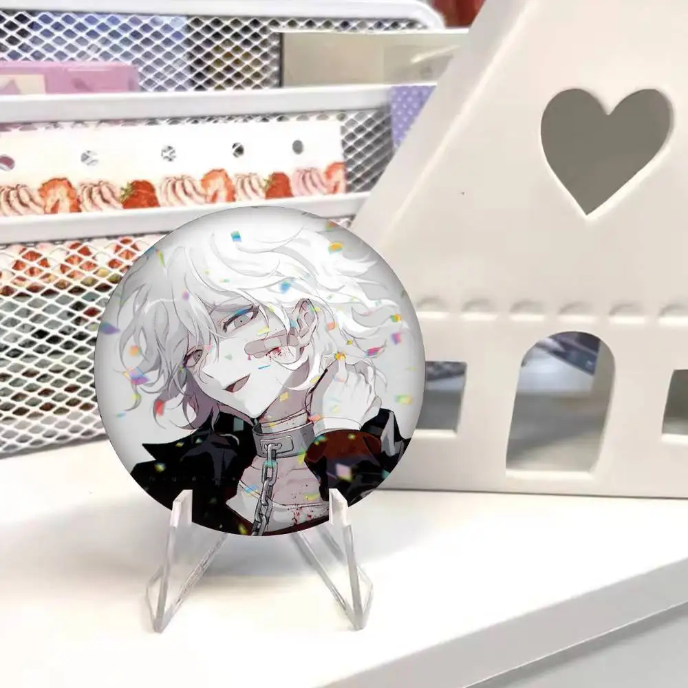 Nagito Komaeda Game Danganronpa 25mm 32mm 44mm 58mm 75mm Brooches Badges Pins for Accessories Gift