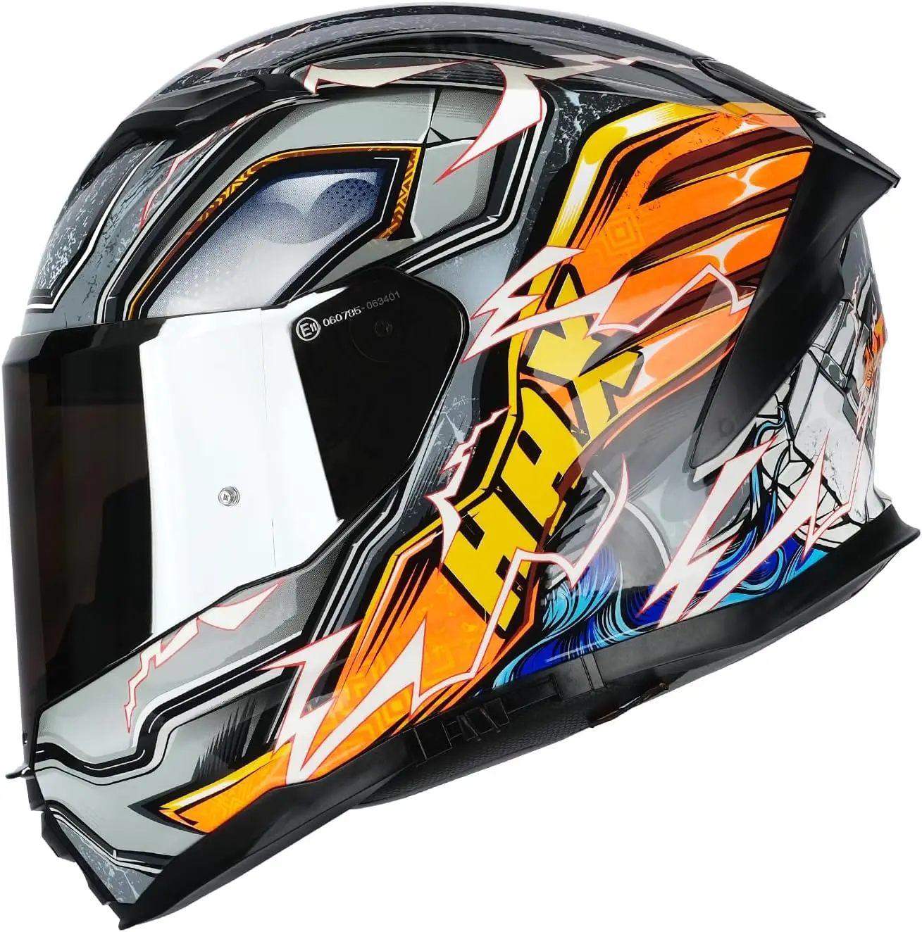 

Force Glow-in-the-Dark Aerodynamic Full Face Helmet for Street & E-Bikes DOT & ECE Certified - Enhanced Dual Visor, Adult Size,
