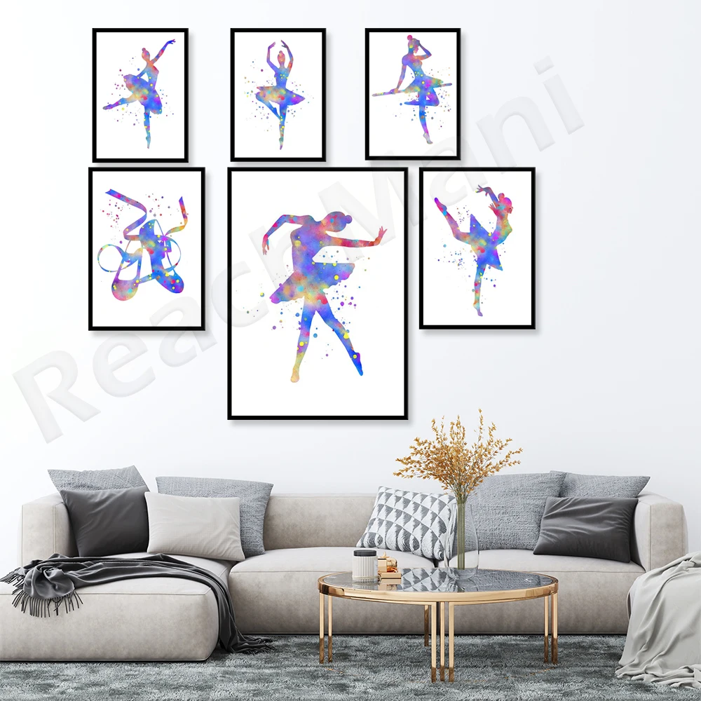 Ballet Poster, Ballerina Painting Ballet Dancer Art Pointe Shoes Girls Room Decor Women Bedroom Nursery Printable Ballerina Gift