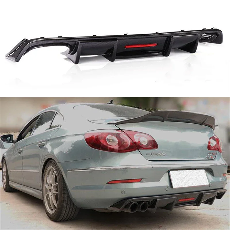 

For Volkswagen Arteon rear bumper rear lip LED diffuser spoiler body modification accessories 2013-2018