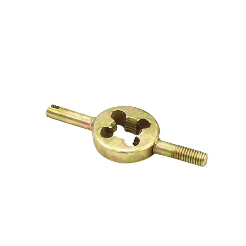 Three Function Valve Core Wrench for American Standard Tire Valves 45# Carbon Steel 5.3x2x0.6cm Compact Repair Hand Tool