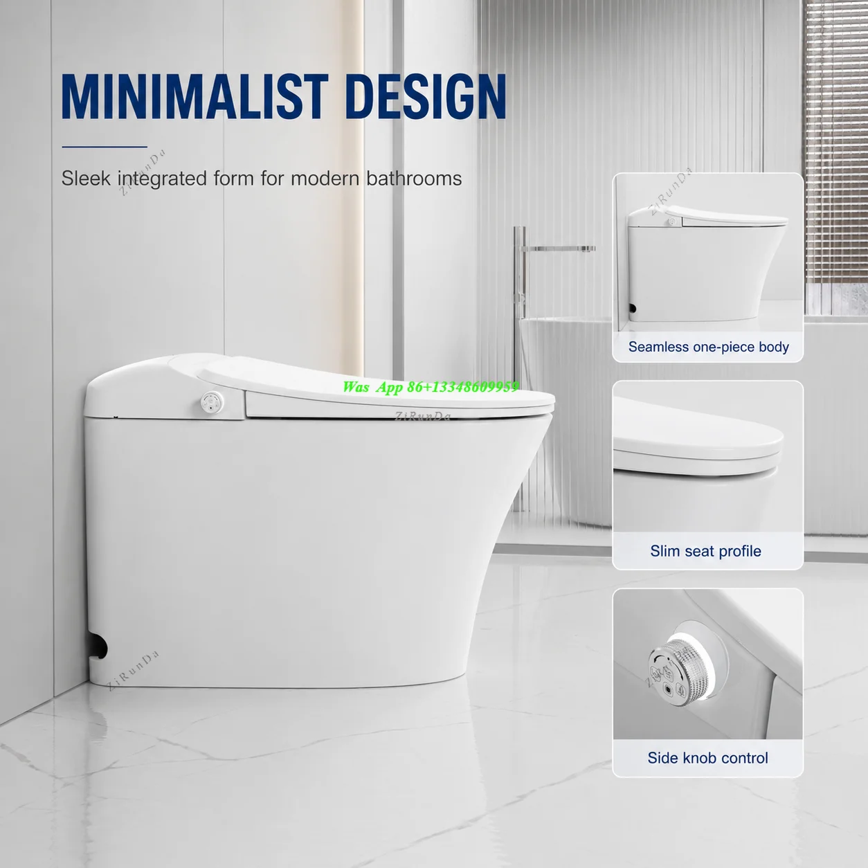 SAA-certified Foot-sensing Flushing, Instant Heating, Intelligent Cleaning, Remote Wall-mounted Smart Toilet