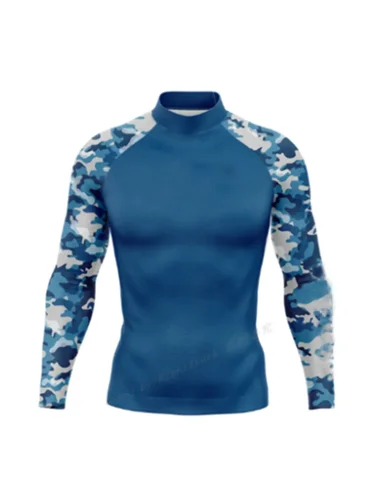 Imagen 2 del producto Camisas de natación de manga larga para hombre con protección UV UPF 50+, camisas de agua de secado rápido para deportes al aire libre