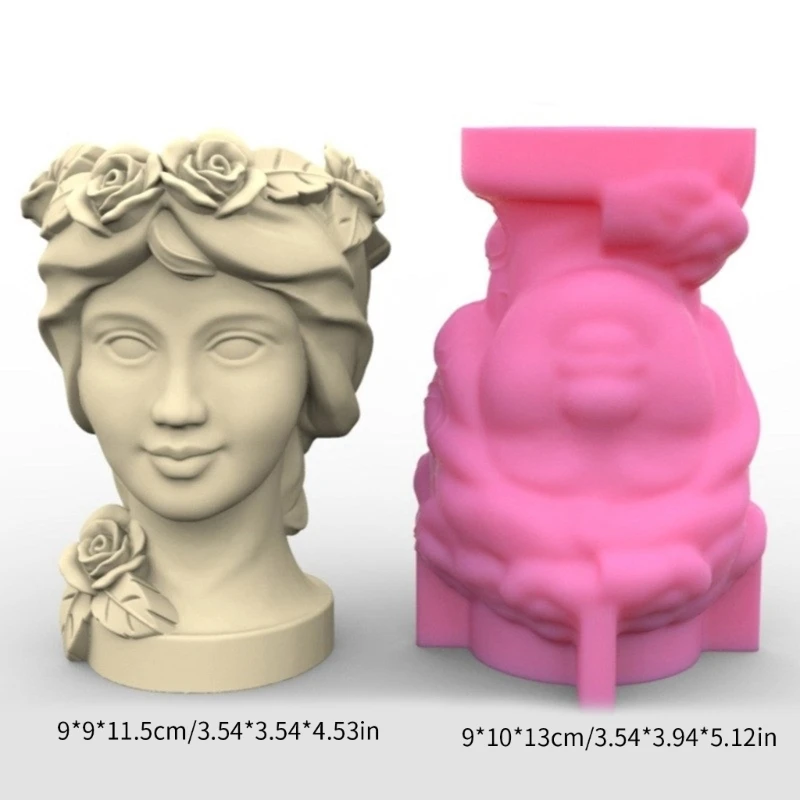 Designs Mold Succulent Flower Pots Mould Durable Silicone Molds Flower Vase Epoxy Mould for DIY Enthusiasts N2UE