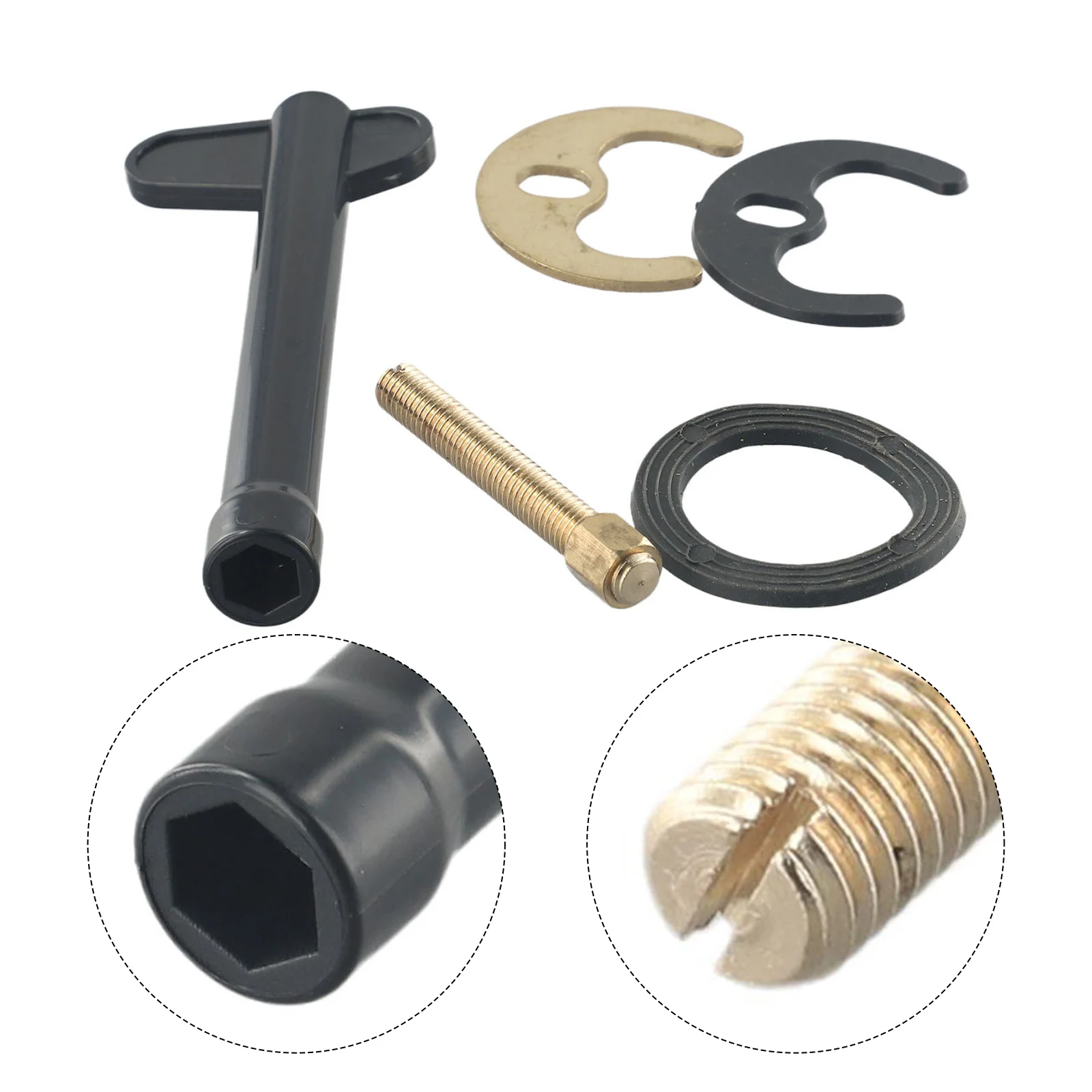 Rubinetto rubinetto fissaggio Kit di montaggio bullone rondella piastra chiave utensile per lavabo da cucina chiave esagonale in plastica per la riparazione di rubinetti