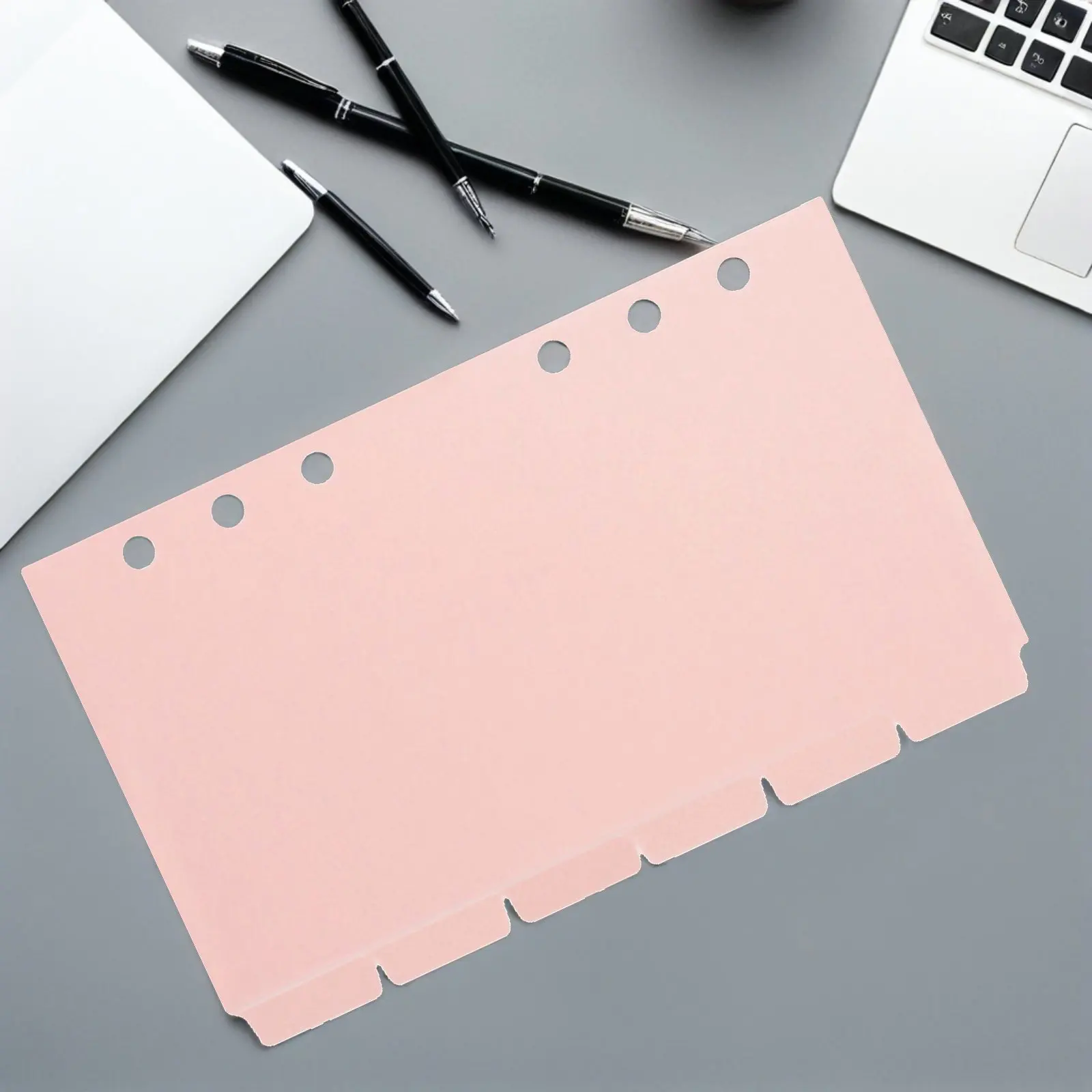 

6 Sheets A5 6-Ring Binder Dividers with Tabs Clear Plastic Page Dividers for Loose Leaf Binders Document Organization School