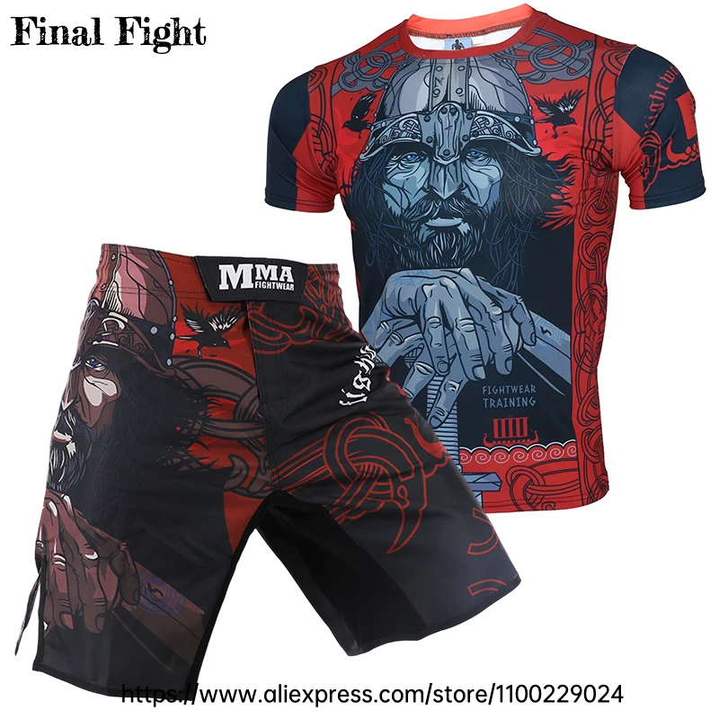 

Мужские шорты для ММА, рубашки Rash Guard для BJJ Jiu Jitsu MMA Fight Short для No Gi, борьбы, бокса, с короткими рукавами, компрессионная рубашка