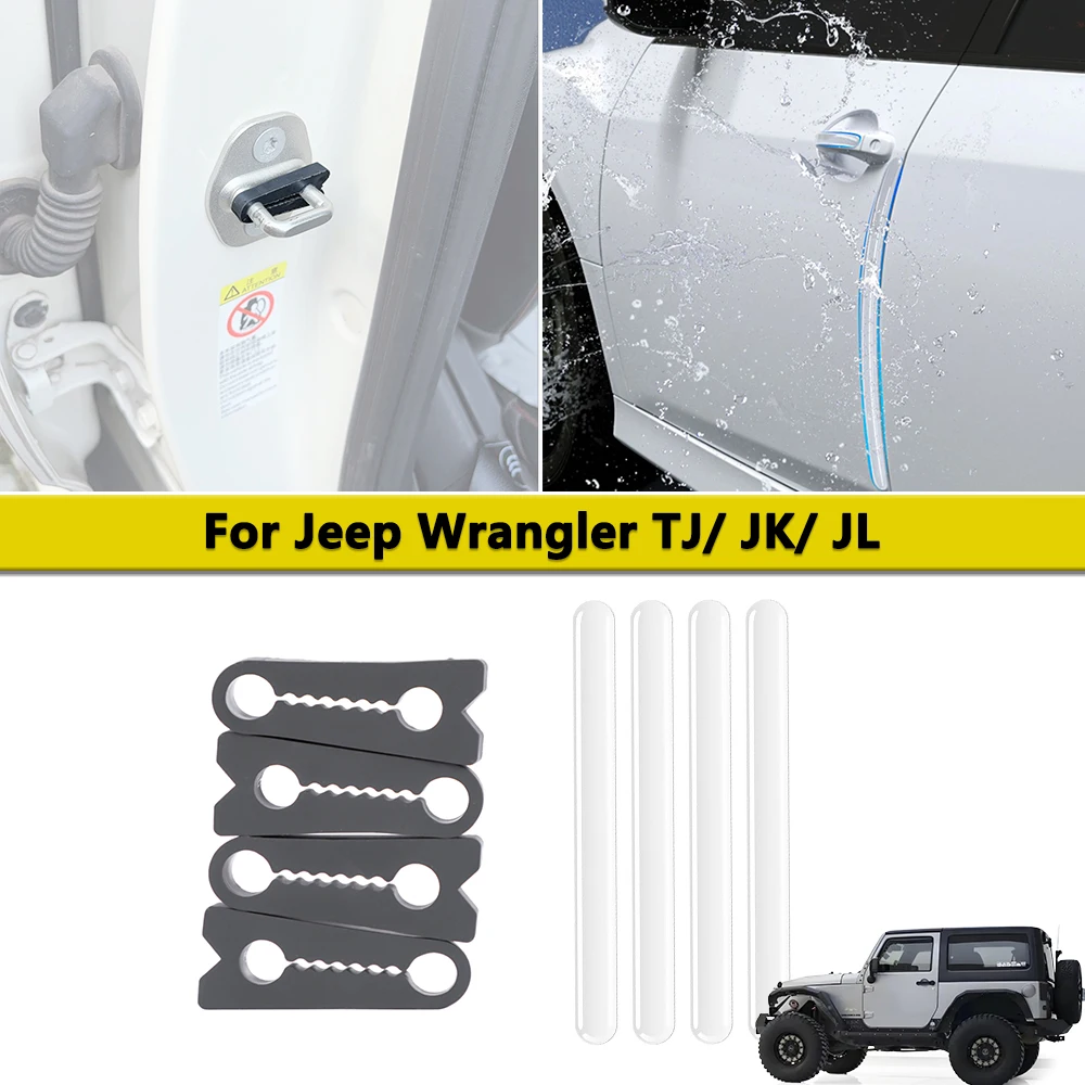 وسادة الباب امتصاص الصدمات وسادة الوفير شرائط ل جيب رانجلر TJ JK JL المصارع JT باب السيارة حامي العالمي اكسسوارات #1