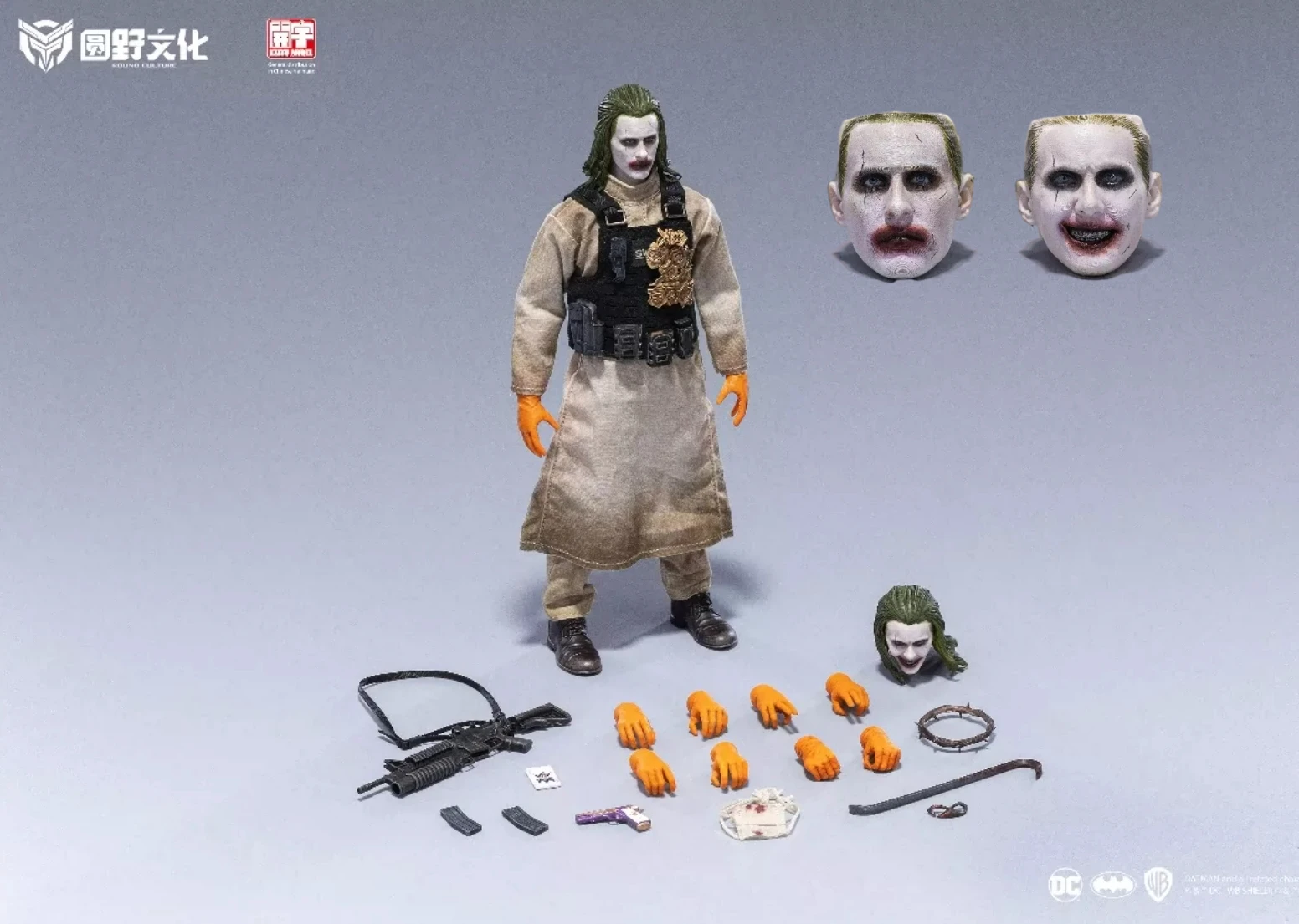 in stock KAIYU Model Justice League Joker 6-Inch Collectible Action Figure Including multiple accessories+2 fine head carvings