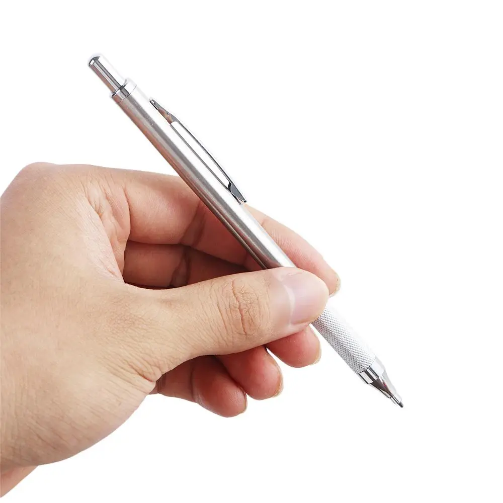 Drawing Sketch Stainless Steel 0.5/0.7/0.9/1.3/2.0mm Movable Pencil Mechanical Pencil Automatic Pencil Propelling Pencil