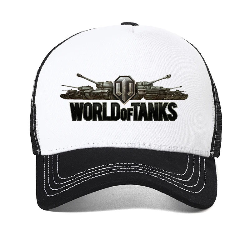 

game World Of Tanks Print Baseball Cap summer casual men cool trucker hat adjustable Men Women Snapback hats