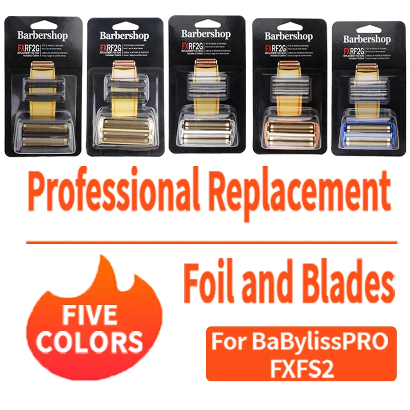 Professional Replacement Foil and Blades Sets For BaBylissPRO Barber Clipper Accessories Cordless Metal Double Foil Shaver FXFS2