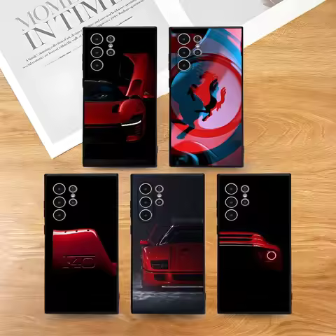 supercar F-Ferraries F40 Phone Case Frosted Non-Slip Full Cover Case for Samsung Galaxy S25 S24 S23 S22 S21 S20 Ultra Plus