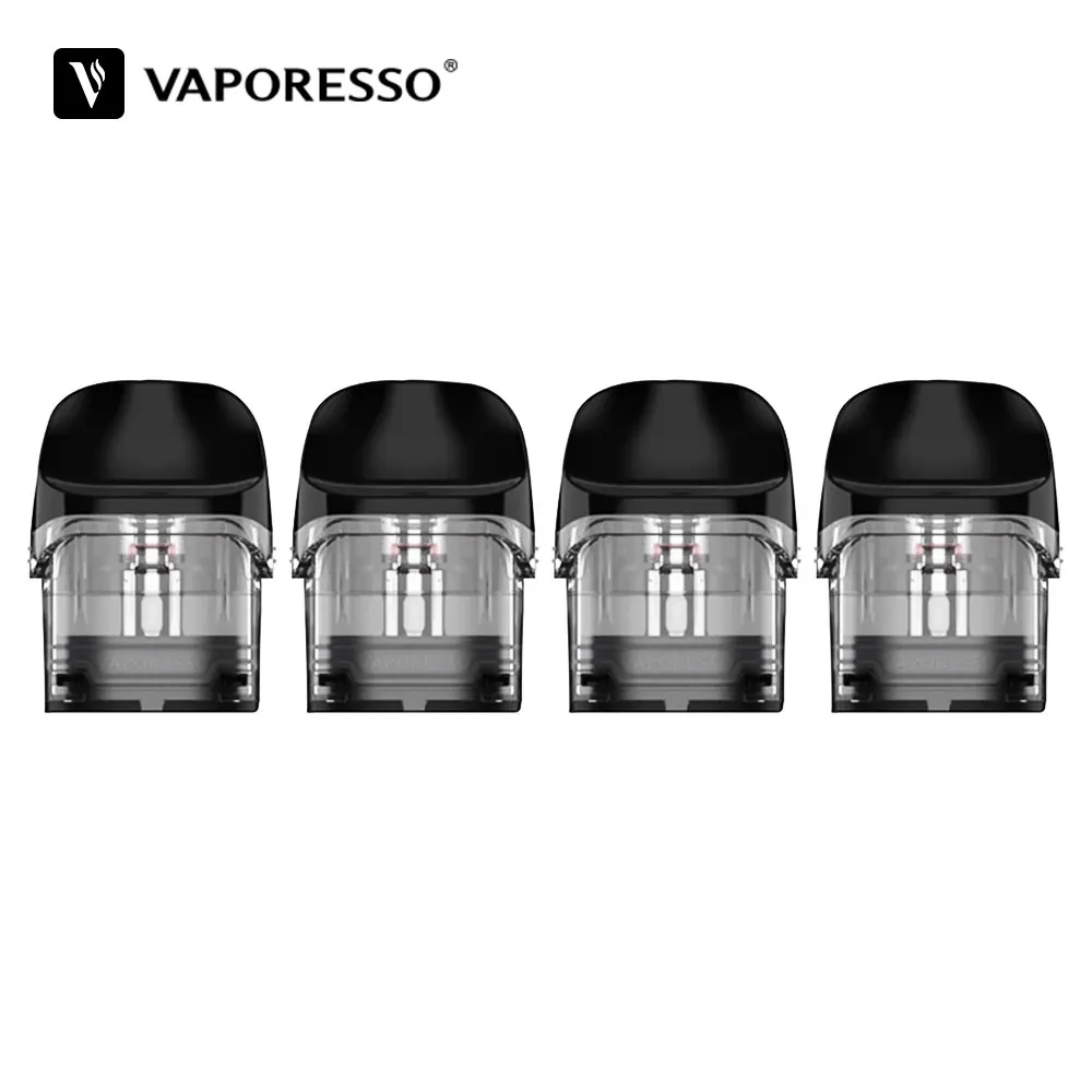 4 unidades/pacote original vaporesso luxe qs pod luxe q 0.8ohm/1.2ohm substituição pod cartucho 2ml 0.6ohm/1.ohm pod para luxe qs kit