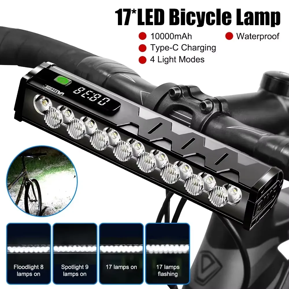 

VASTFIRE Bicycle Light Front 25500Lumen Waterproof Flashlight Bike Light 10000mAh USB Charging MTB Road Cycling Lamp Accessories