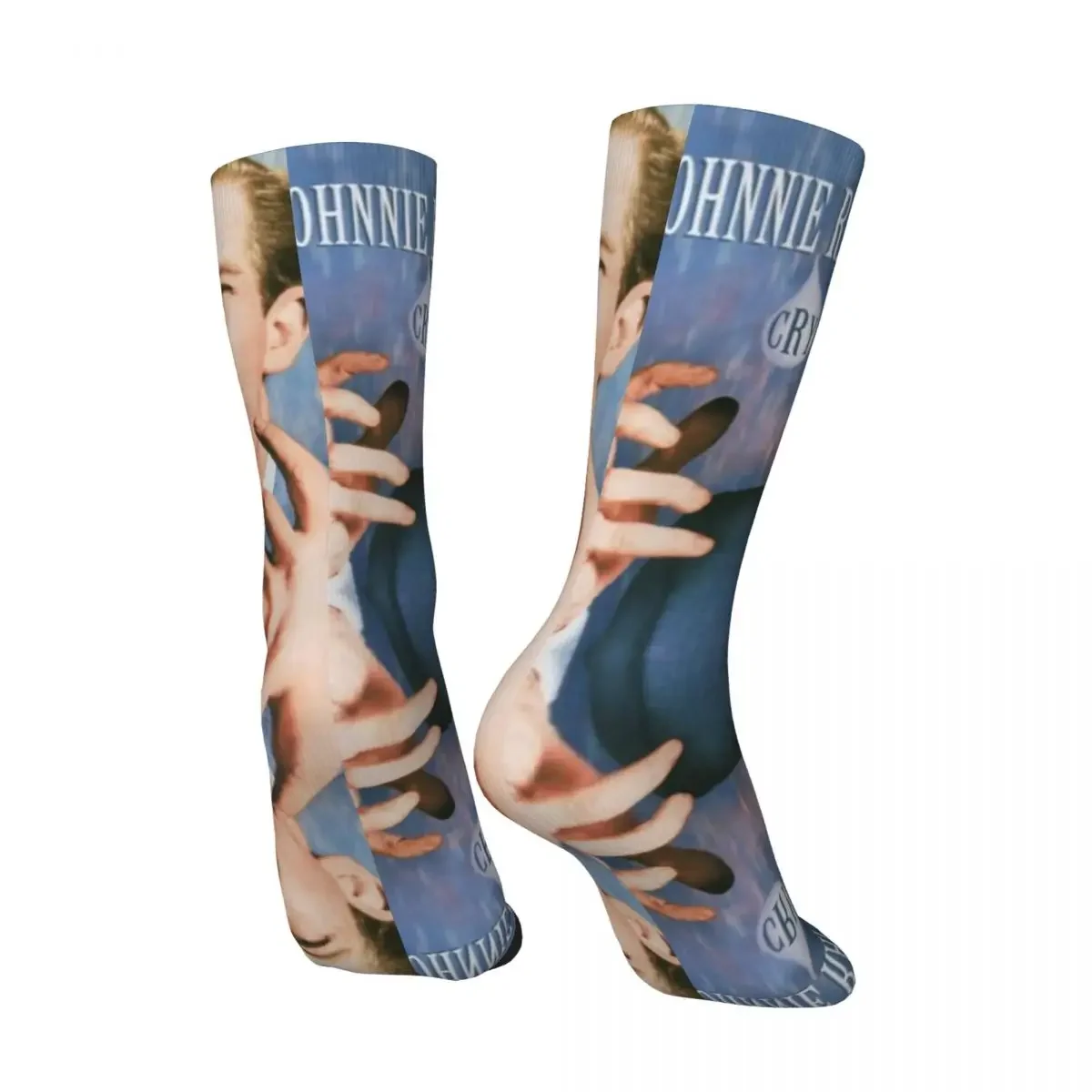 Vintage Cry Music Men's compression Socks Unisex J-Johnnie Ray Singer Harajuku Pattern Printed Novelty Crew Sock