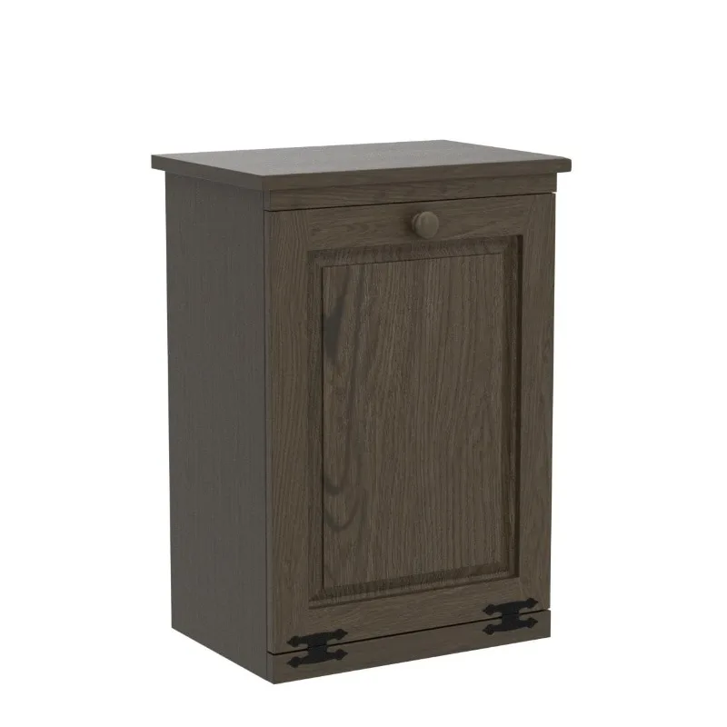 Tilt Out Trash Cabinet- Handcrafted Wooden Pull Out Cabinet, Decorative Trash Bin for Kitchen, Bedroom, & Home Patio