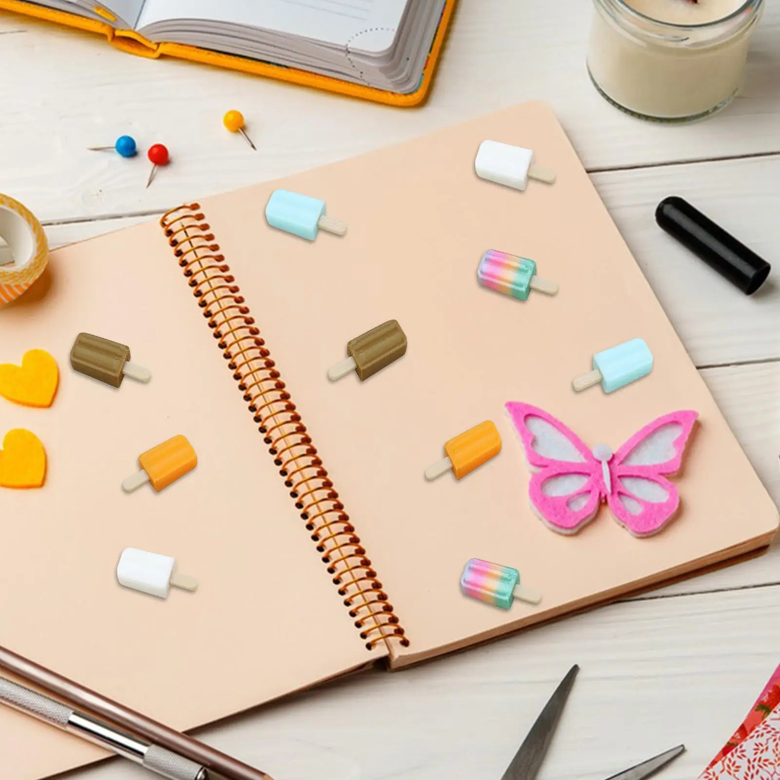 

Mini Ice Cream Figure 10 Pieces Collectible Scene Prop Ornament Realistic Ice Cream Miniatures For Bookshelf Dining Table Mantel