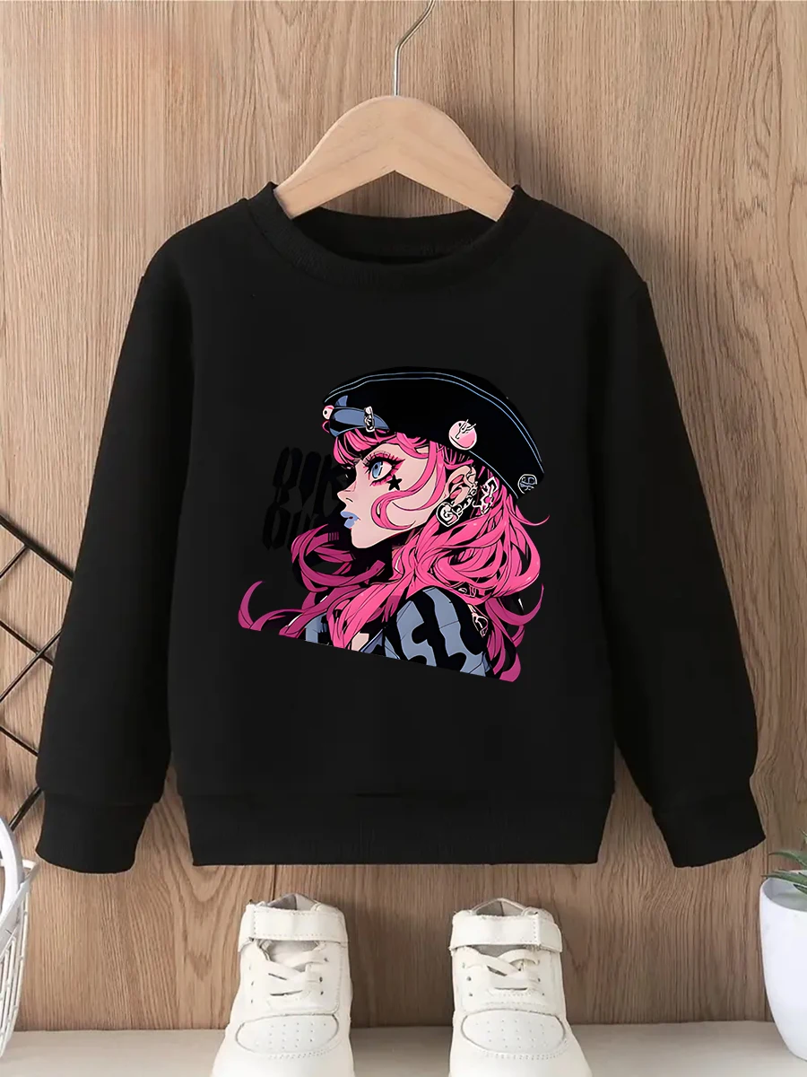 

Толстовка с круглым вырезом и длинным рукавом с принтом, повседневная, теплая, стильная, с индивидуальным узором, тяжелая вес (вес ткани 220–320 г/м2)