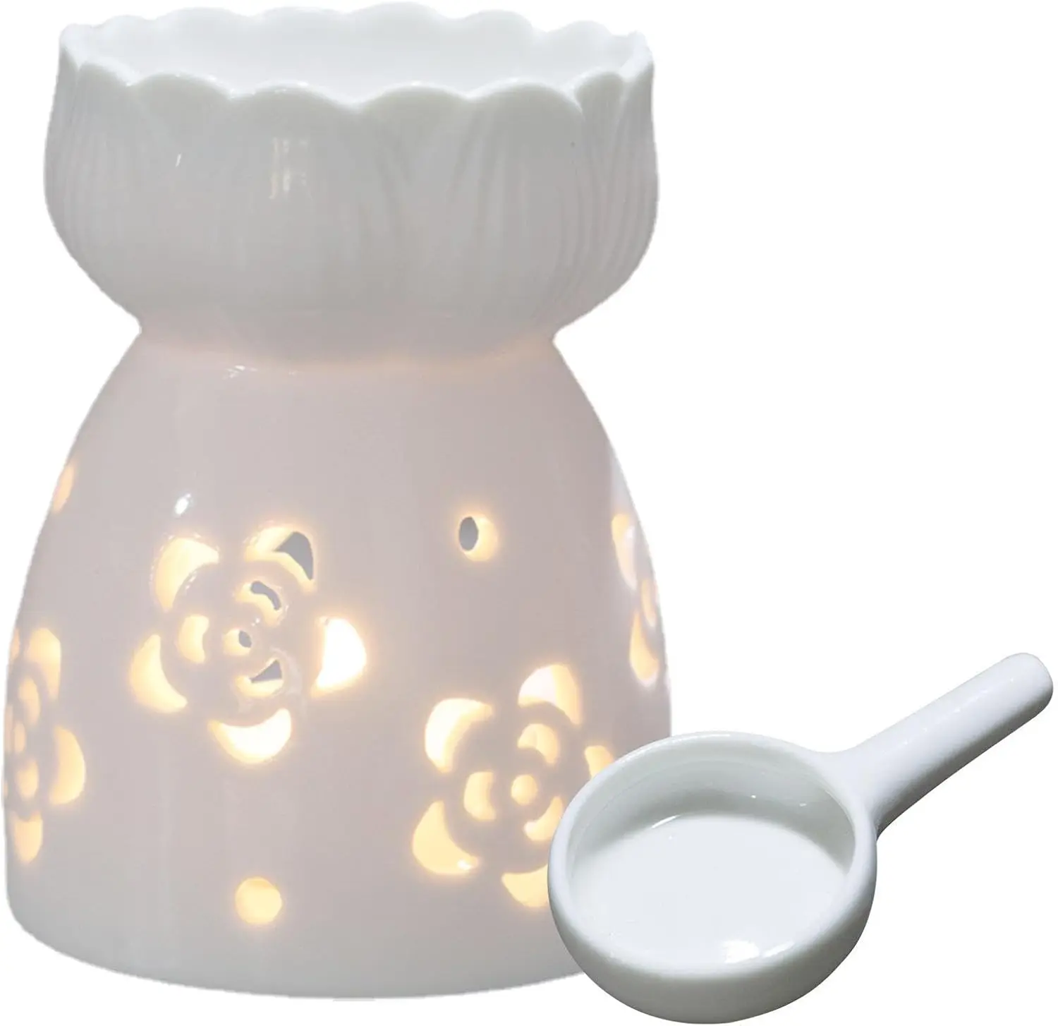 

Wax Melt Candle Warmer, Ceramic Wax Melt Oil Burner with Candle Tray, Burners Lamp Candle Warmer Melter, Scented Oil Fragrance B