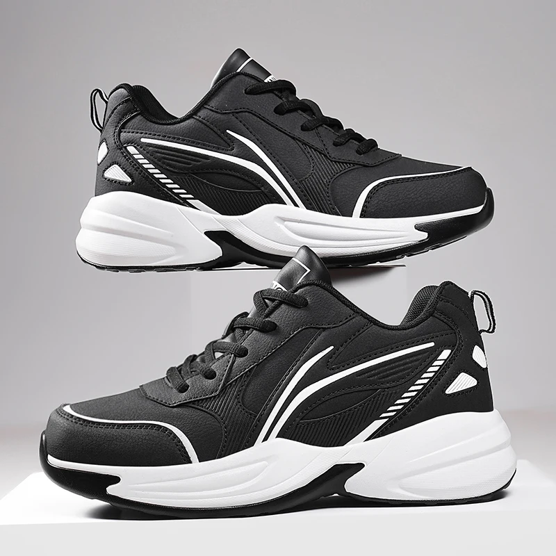 

Sports and leisure shoes, men's shoes, marathon oversized air cushioned shoes, fly woven all season rubber, wear-resistant, anti