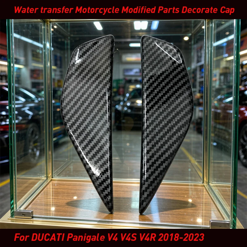 For DUCATI Panigale V4 V4S V4R 2018-2023 Plastic Rear Mirror Cover Front Fairing Motorcycle Modified Parts Decorate Cap